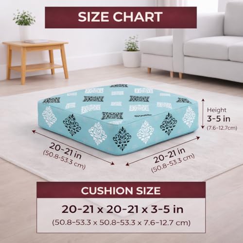 Image of STITCHNEST 'Contour Fit Series' Stretchable Printed Wooden Sofa Cover (Pack of 2) - Elastic Wooden Chair Cover | Wooden Sofa Seat Cover | Size - 20-21 x 20-21 x 3-5 in