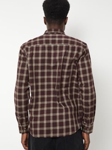 Max Store Max Men Burgundy Checked Shirt - Image 7