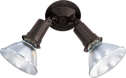 Image of Satco SF76 /523 Two Light Outdoor Heavy Duty Cast Aluminum Durable Weather Proof Security Flood Light, Bronze