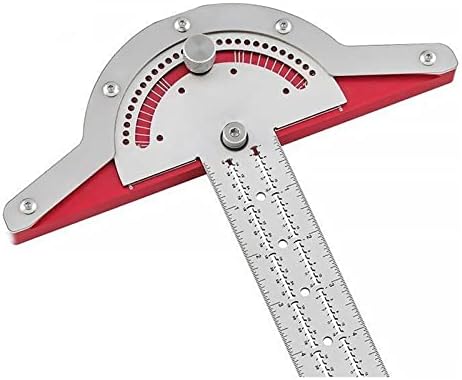 Woodworking Measuring Gauge - Stainless Steel Protractor & Ruler, 1-10 Inch Angle Measurement Tool for Carpenters, Precision Layout & Edge Rule for Accurate Projects