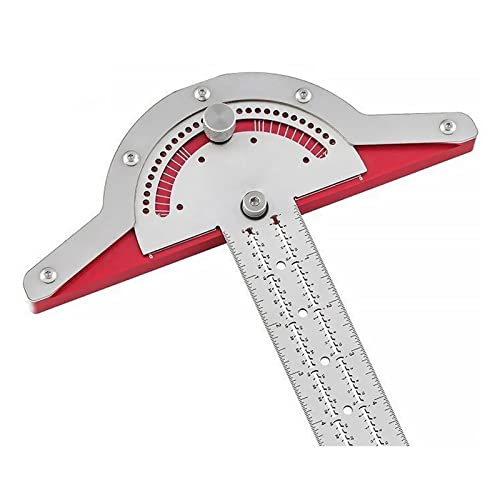 T-Type Stainless Steel Protractor & Measuring Gauge - 1-10 Inch Carpentry Ruler for Woodworkers, Precision Angle Measurement Tool for Accurate Layout & Craftsmanship