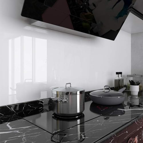 Image of Home 13 Self-Adhesive White Glossy Wallpaper Removable and Decorative Vinyl Wallpaper for Kitchen Countertop Cabinets Table 2 Ft by 12 Ft-2pcs