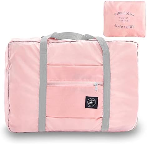 Travel Bags for Women, atrccs Foldable Travel Duffel Bag, Spor Duffel Bag, Carry on Lightweight Large Travel Luggage, Airplane Handbag Weekender Overnight Shoulder Bag, Oxford Cloth(Pink) 1 Travel Bags for Women, atrccs Foldable Travel Duffel Bag, Spor Duffel Bag, Carry on Lightweight Large Travel Luggage, Airplane Handbag Weekender Overnight Shoulder Bag, Oxford Cloth(Pink)