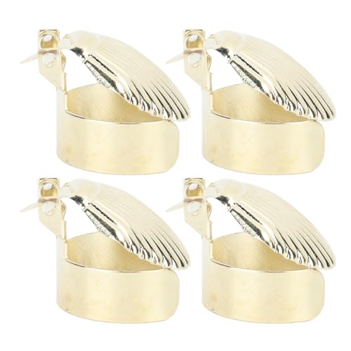 gernie 4PCS Candle Snuffer, Automatic Fire Extinguishing Swedish Candle Extinguisher, Candle Wick Snuffer Stopper, Wick Flame Snuffer for Putting Out Candle Flame Safely, for Candle, Gold