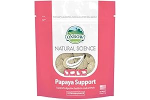 Oxbow Papaya Support Treats - High Fiber for Digestive Health in Small Animals