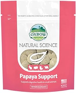 Oxbow Natural Science Papaya Support - High Fiber Supports Digestive Health in Small Animals, 1.16 oz.