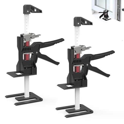 TOOSOAR 2 piezas Brazo Ahorrador de Trabajo,Multifunción, Ajuste de Altura,con Escala,Para Paneles de Puertas,Armarios, Azulejos de Pared