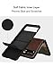 Foluu for Motorola Razr 2023 Case [Not fit Razr Plus 2023], Moto Razr 2023 Leather Case, PU Leather + Hard PC Shell Ultra Thin Slim Durable Protective Phone Case Cover for Motorola Razr 2023 Brown