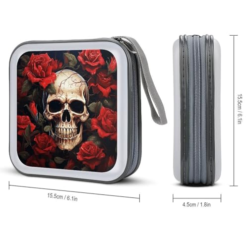Almacenamiento portátil CD DVD rosa con capacidad para 40 discos 3