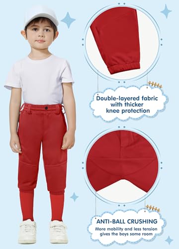Image of MIVEI 2T 3T 4T 5T to 16Years Toddler Baseball Pants Youth Boys Tball Pants