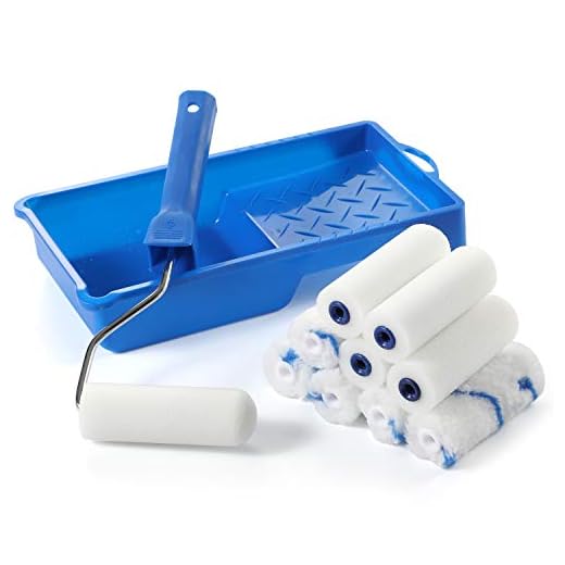 Foam Paint Roller Kit -Small Paint Tray Set with High-Density Foam Mini Roller Refills, Roller Frame, Paint Tray, 4" Microfiber Roller Covers, House Painting Roller Brush(12-Pack)