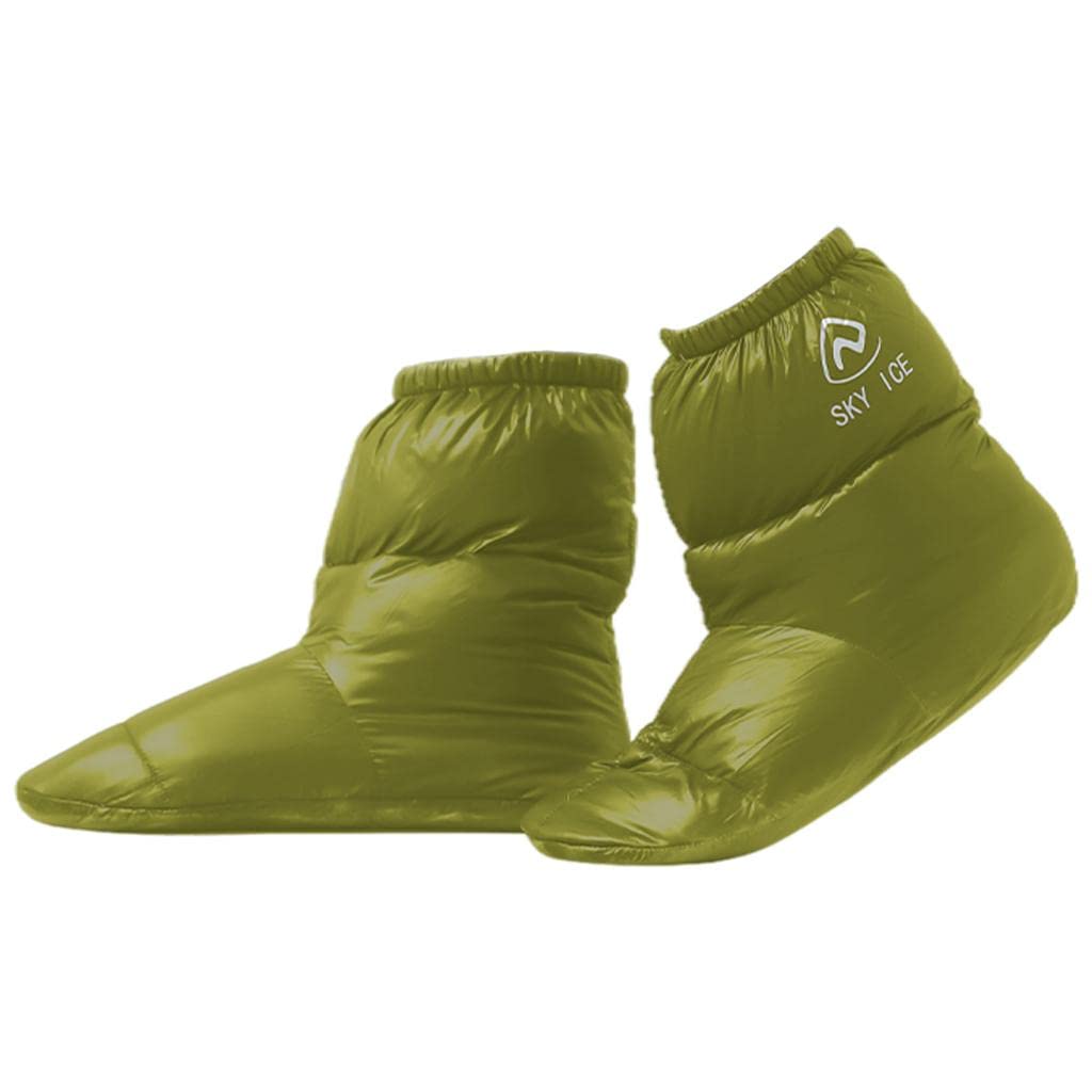 NIVAA Outdoor Camping Duck Down Slippers Sock Shoes Warmer Boot Booties Green M-image-39