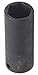 Westward 4LXL9 Impact Socket, 1/2 Dr, 6 Pt, Deep, 7/16 In