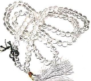 108 Crystal Beads Religious Rosary (Mala) to Purify Blood, Mind & Speech by Imported from India