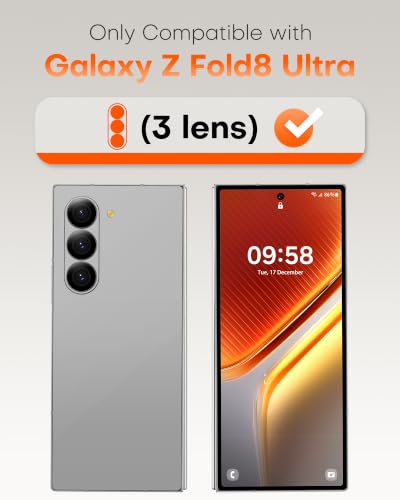 Image of TOCOL 2 Pack for Samsung Galaxy Z Fold 8 Ultra Camera Lens Protector