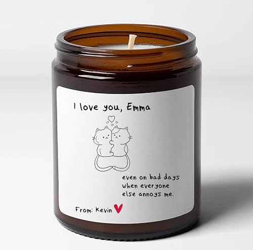 I Love You Even On Bad Days Bat Trang Personalized Candle for Friend, Women, Men, Mom, Dad, Sister, Coworker on Anniversary, Birthday, Christmas