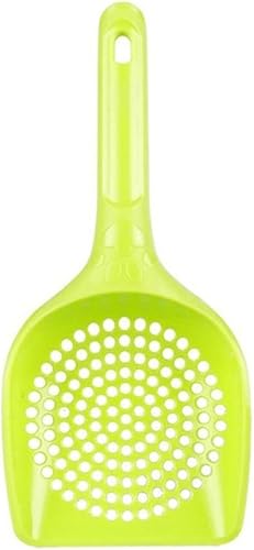 Pala de arena de plástico para gatos, con agujeros pequeños, pala para gatos, perros, conejos, hámster, tamizador, herramienta de limpieza (agujero