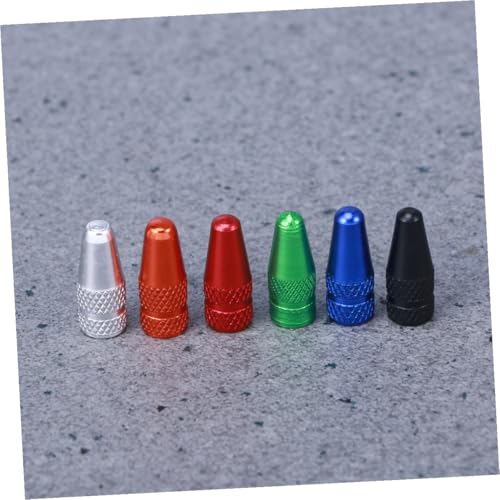12 piezas de tapas para válvulas de neumáticos de bicicleta de aleación de aluminio para bicicletas de carretera y montaña, cubiertas antipolvo con rosca lisa y protección antióxido en negro miniatura 7