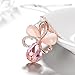 Dilanco Rose Gold Plated Opal Pendant Necklaces for Women with Swarovski Elements Cubic Zirconia Crystal