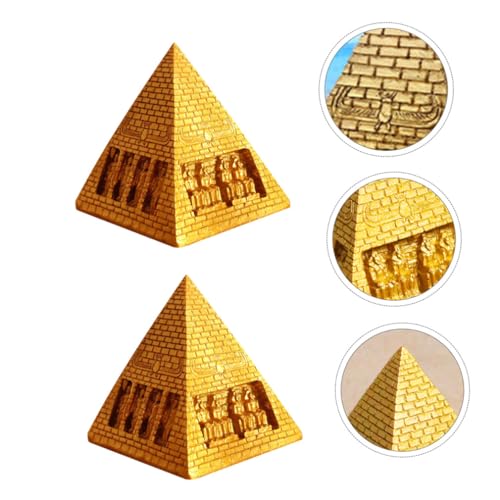 Pyramide en résine dorée, le cadeau de décoration idéal pour le bureau - 8
