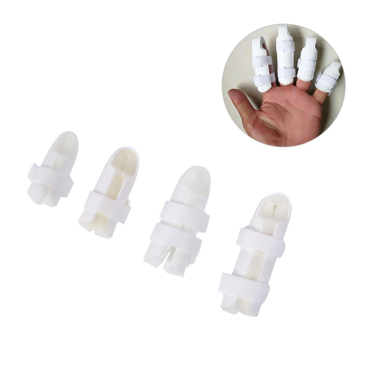 Didiseaon 1set Splints Retainer Holder Thumb Splint for Thumb Support Brace Splints for Fingers Brace Protective Splint for Thumb Brace White 4pcs