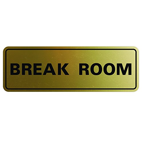 Plaque murale de porte Standard Break 2x6 or brossé signalétique bureau