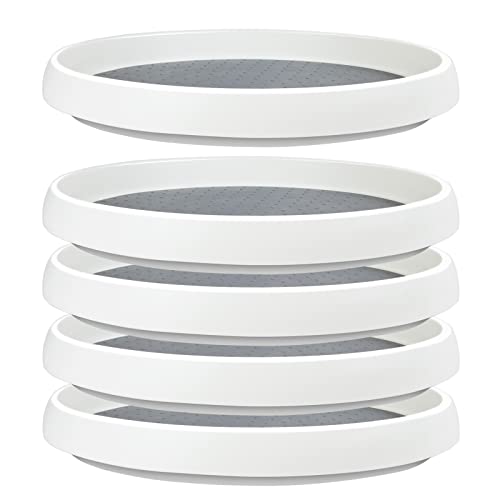 Twoyu 5Pack Non Skid Lazy Susan Turntable,Single Round Rotating Kitchen Spice Organizer For Cabinets,Pantry, Bathroom, Refrigerator（10Inch） #TOP27