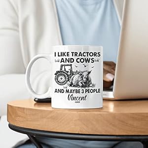 Personalized White Ceramic Coffee Mug Mugs Farm Tractor Customized Name Novelty Cups Oz Christmas Gifts For Men Dad Father Adults Truck Large Travel Cup With Quotes Saying 11 and 15 oz Personalized White Ceramic Coffee Mug Mugs Farm Tractor Customized Name Novelty Cups Oz Christmas Gifts For Men Dad Father Adults Truck Large Travel Cup With Quotes Saying 11 and 15 oz