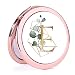 Compact Mirror with Monogram Initial Pocket Mirror Bachelorette Bridesmaid Gift (Rose Gold, Initial: E)