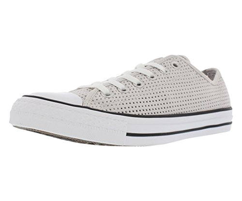 Image of Converse Chuck Taylor All Star Perforated Ox Women US 6 White Sneakers, Grey, 6