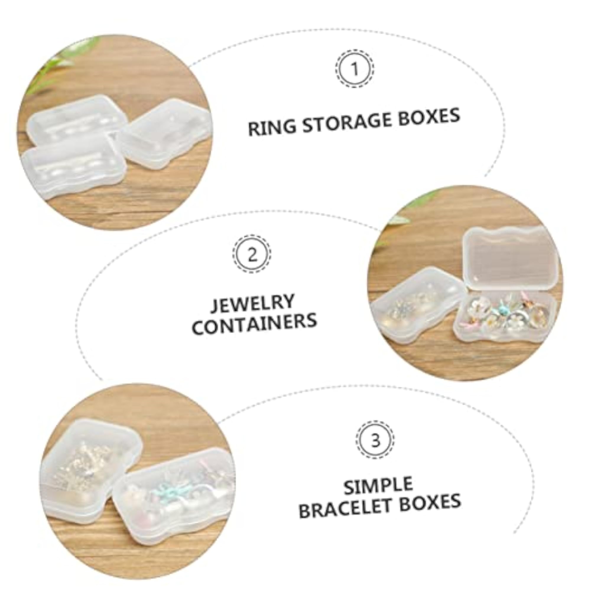 20pcs Mini Plastic Organizers for Rings, Necklaces, Bracelets