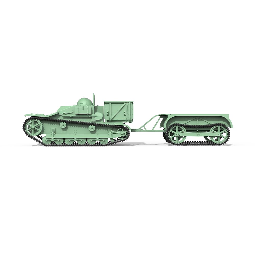 MRY-SFW SS18667 1/18 zestaw do budowy modelu wojskowego Francja Renault UE niszczyciel czołgu z przyczepą