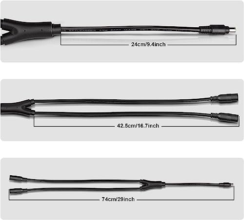 Igreely 8Mm Splitter 8Mm Female And Male Y Splitter Adapter Cable For Solar Panel Rv Automotive Marine Portable Power Station Compatible With Jackery Goal Zero (8Mm Male To 8Mm Female X 2) #TOP6