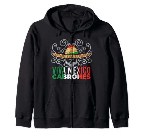 Viva México Cabrones Orgullo Patriota Mexicano Cinco de Mayo Sudadera con Capucha