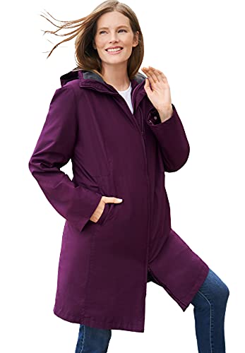 Woman Within Cozy Plus Size 3-In-1 Hooded Taslon Jacket in Navy French Blue - Size 34/36 - Image 3