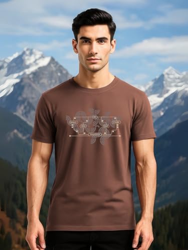 Image of Nobero Men's Regular Graphic Printed T-Shirt for Men | Soft Cotton | Classic Fit | Printed Casual Tshirt for Men
