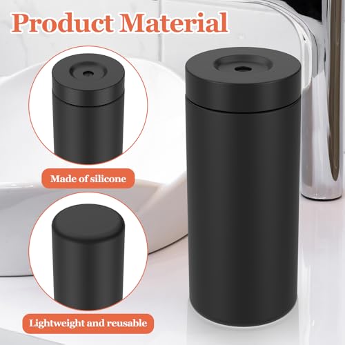 Image of Silicone Dish Soap Dispenser, Reusable Soap Dispenser, Easy to Fill to Use Dish Soap Squeeze Bottle, 240ml Dishwashing Liquid Dispenser Portable Hand Soap Bottle for Kitchen Sink, 2.4 x 5.5 in (Black)