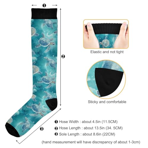 Image of Pigsaly Womens Compression Socks Yellow Stars Funny Brown Capybara Knee High Socks Athletic Tube Sock Outdoor Sport Socks