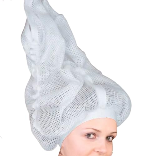 Soulta - Cuffia rete per asciugare i capelli ricci, retina per capelli con coulisse, cappucci riutilizzabili per asciugare i capelli