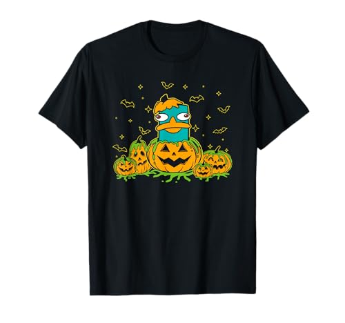 Disney Phineas And Ferb Halloween Pumpkin Perry The Platypus Tシャツ