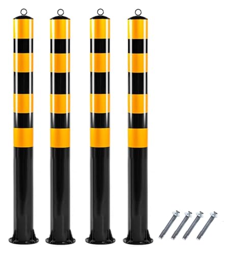 Poteaux de barrières de sécurité pour stationnement et signalisation routière en métal de 120cm