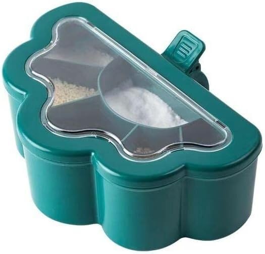 Pots d'assaisonnement, boîte à épices, boîte d'assaisonnement de cuisine, combinaison de ménage à six grilles, pots à condiments, réservoir de glutamate monosodique, sel, stockage de sucre, pots à épi