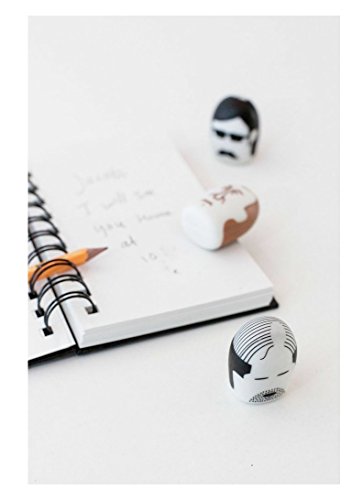 Kikkerland eraser heads pack original en forme de tête sculptée - 3