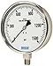 Industrial Pressure Gauge - 233.5 Series, VAC 30 in.HG-0-60 psi, 6 in Face Diameter, Lower Mount (LM), 1/2 NPT in Port Size, Glycerin Filled