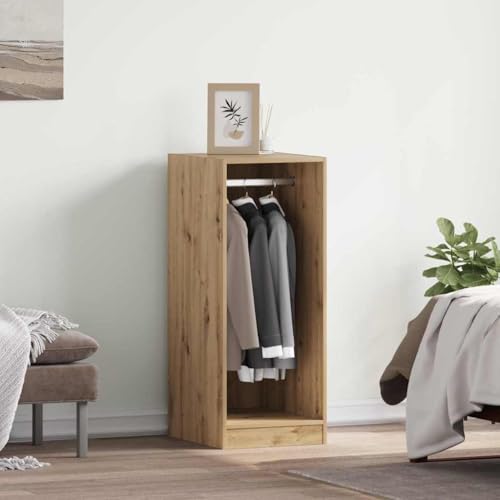 Nqyjm Armario con estante de roble Artisan, 41 x 48 x 102 cm, armario para dormitorio