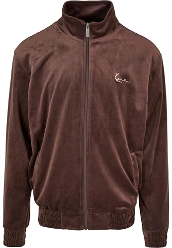 Karl Kani Herren KM224-039-1 KK Chest Signature Velvet Jacket Brown Brown,...