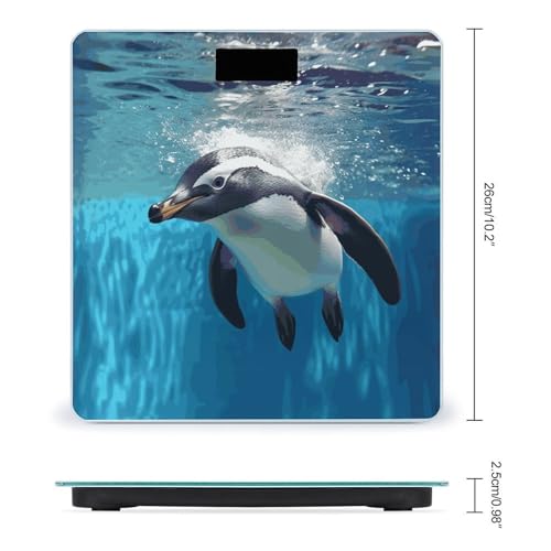 Báscula digital Swimming Penguin para baño 400 lb miniatura 2