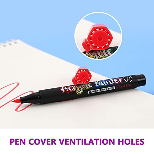 Canetas Acrílicas - Conjunto de marcadores de acrílica,Canetas de para pintura de rocha Vidro Tecido