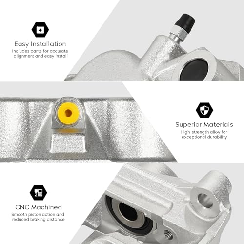 Image of Rear Disc Brake Caliper Assembly Calipers Set Compatible with Chevrolet Silverado 2500 3500 HD 2011-2019, Suburban 2016-2019, for GMC Sierra 2500 3500 HD 2011-2019, Replace 18-B5306 18-B5307