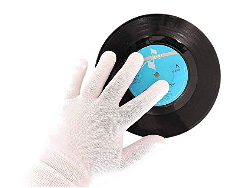 Clear Groove guantes de limpieza de vinilos y CD, de precisión (2 pares), antiestático, sin pelusa Cover